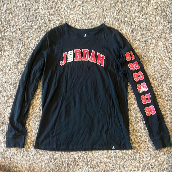 Air Jordan long sleeve “NBA champion years” graphic printed shirt size large - Picture 1 of 8